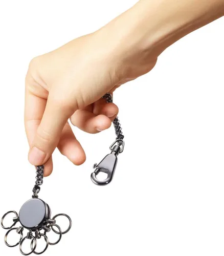 Vista 19 de Troika Llavero de cadena de patente con 6 anillos (KR1060MA)