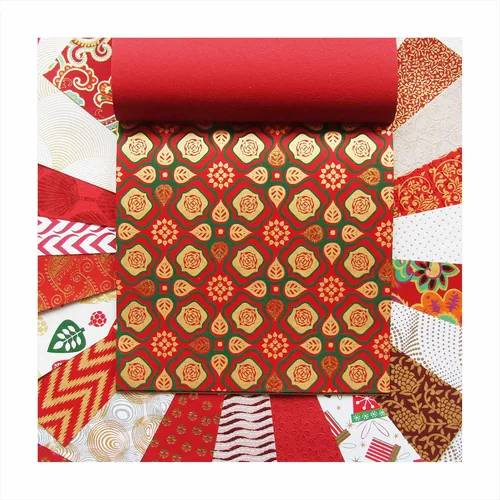 Vista 7 de Paperhues Papel de recortes hecho a mano rojo-blanco colección de Navidad, 12 x 12 pulgadas, 24 hojas