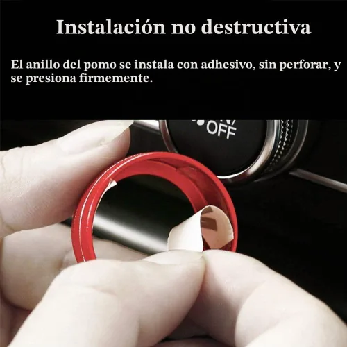Vista 5 de XITER Bocina de automóvil+aire acondicionado+parada de arranque del motor, cubierta de botón y perilla decorativa para Honda 10th Civic 2016 2017