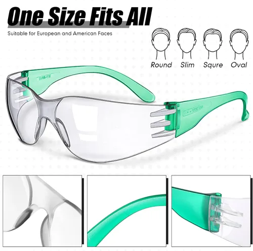 Vista 3 de Yunsailing 64 pares de anteojos de seguridad transparentes para hombre y mujer, lentes protectores con lente antiniebla, resistentes a los arañazos