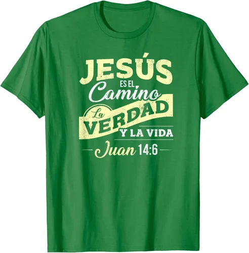 Vista 51 de Camisas de la Biblia de Jesus para los Cristianos Camiseta Española Negro