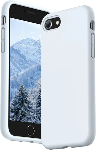 Vista 19 de Surphy - Carcasa de silicona compatible con iPhone SE 2020, iPhone 8, iPhone 7, funda de silicona líquida (con forro de microfibra) para iPhone 7