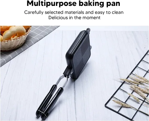 Vista 6 de Fdit Sandwichera caliente, sarga de cocina extraíble para evitar que se pegue doble cara, apto para suministros de cocina