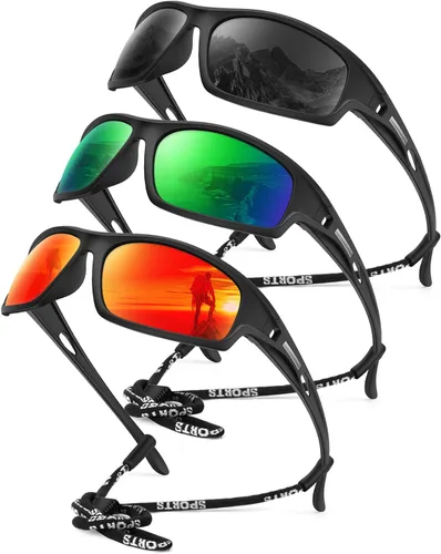 Vista 43 de KALIYADI 4 Pack Polarized Sunglasses-Men Sports Sun-glasses: Mens Sunglasses UV Protection for Fishing Driving Cycling