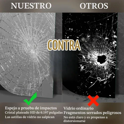 Vista 8 de [Usado] Espejo de baño LED irregular con luces, espejo retroiluminado sin marco de 40 x 20 pulgadas para pared, espejo inteligente regulable
