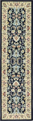 Vista 51 de Unique Loom Sialk Hill Collection - Alfombra de área Washington (6' 1" x 9' Rectángulo Burdeos/Crema)