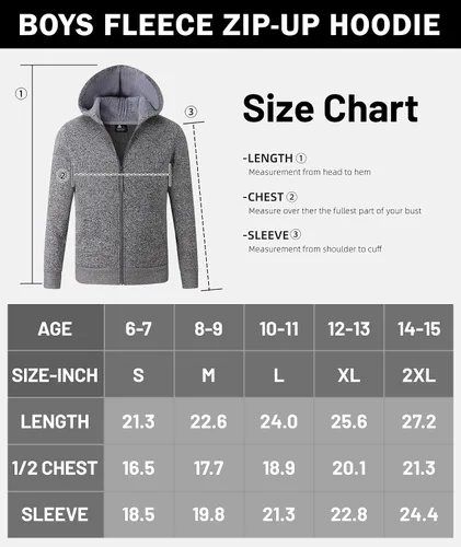 Vista 7 de V VALANCH Sudadera con capucha y cremallera completa para niños, ligera, de manga larga, para fútbol, baloncesto, para niños (6 a 15 años)