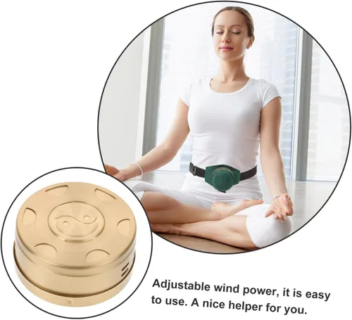 Vista 7 de Holibanna Caja portátil de moxa de cobre para Moxibustión sin humo, quemador de moxibustión, tapa desmontable para terapia de calor y alivio