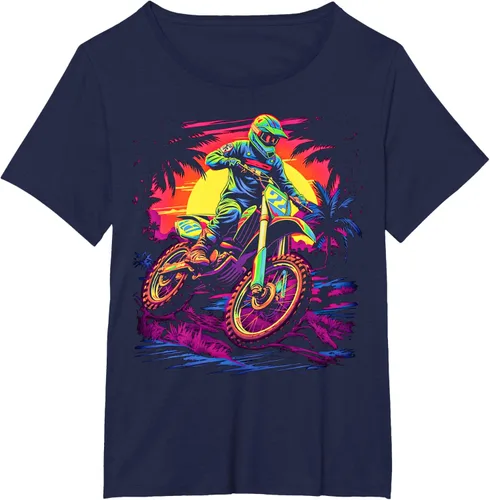 Vista 7 de Camiseta divertida de motocross para motociclistas de Brraaap, Negro