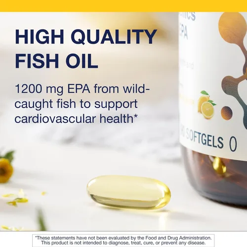 Vista 3 de Metagenics OmegaGenics Aceite de pescado EPA 1200 - Suplemento Omega-3 de alta potencia - Apoya la salud cardíaca, cerebral e inmunológica*