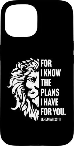 Vista 6 de Jeremiah 29:11 Christian Bible Verse Lion Graphic Case for iPhone 16