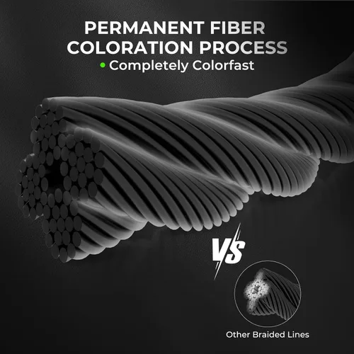 Vista 2 de KastKing Superpower ColorShield - Sedal de pesca trenzado, color resistente, 100% fibra UHMWPE teñida en solución, superlínea suave y fuerte