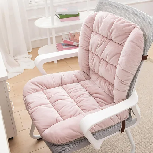 Vista 10 de Cojín para silla de escritorio con lazos, cojín antideslizante para silla Caqui
