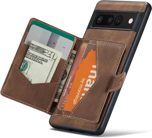 Vista 19 de Funda para Google Pixel 6 Pro, cartera magnética desmontable con ranura para efectivo, soporte de carga inalámbrica, función atril compatible