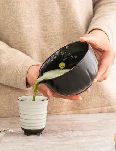 Vista 5 de TANG PIN Juego de matcha premium – Kit tradicional japonés de fabricación de matcha con cuenco de boquilla (chawan), batidor de bambú (Chasen)
