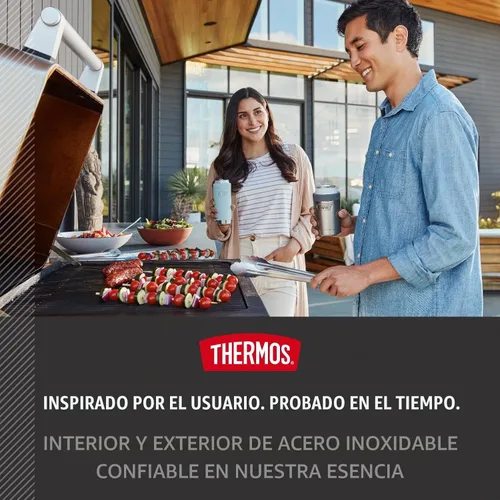 Vista 7 de THERMOS ICON SERIES, aislante delgado para latas de bebidas, 12 onzas, Glacier, acero inoxidable aislado al vacío