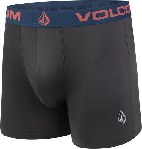 Vista 4 de Volcom Calzoncillos tipo bóxer para hombre, paquete de 3 calzoncillos de poliéster y elastano