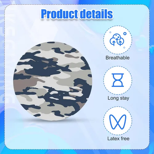 Vista 4 de 25 piezas de cubiertas de sensor para Libre 2/3, parches adhesivos impermeables con patrón de camuflaje parche a prueba de sudor pegatinas de sensor