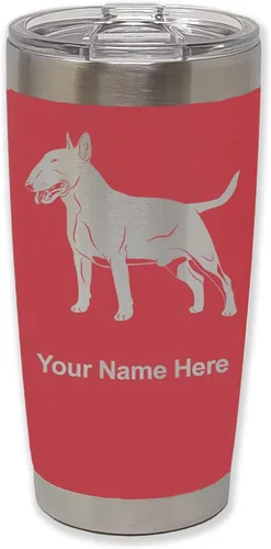 Vista 21 de LaserGram Vaso aislado al vacío de 20 onzas, perro Bull Terrier, grabado personalizado incluido (negro) Engraved Gift for Dog Lovers, Vacuum