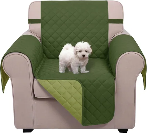 Vista 76 de U-NICE HOME Funda para sillón reclinable, reversible, con correas elásticas, resistente al agua, protege de perros y mascotas, sillón pequeño