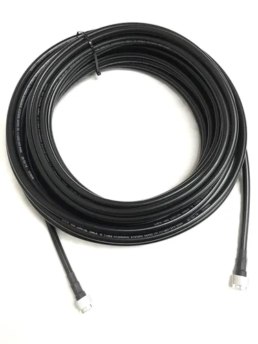 Vista 3 de Custom Cable Connection Cable de antena coaxial de baja pérdida de 3 pies N macho a N macho LMR400 veces para microondas de 50 ohmios