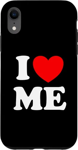 Vista 25 de Carcasa divertida para iPhone 16 I Love Me I Red Heart Me I Love Me Myself And I