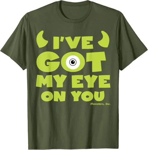 Vista 5 de Disney Pixar Monsters Inc Mike Wazowski Eye On You - Camiseta, Negro, S