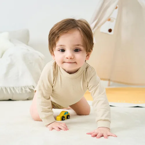 Vista 200 de pureborn Mameluco de algodón súper suave para bebés niños y niñas de 0 a 24 meses