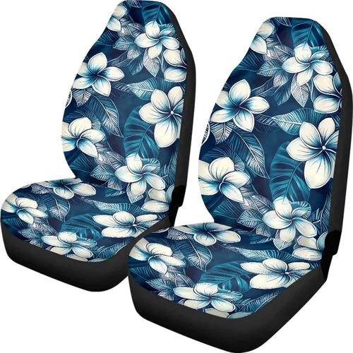 Vista 45 de INSTANTARTS Fundas de asiento de coche con diseño de dalia estética, solo para asientos delanteros, protector de asiento de vehículo, 2 unids/set