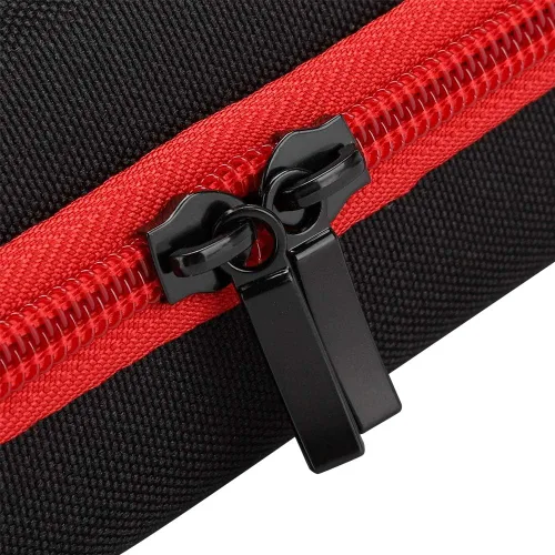 Vista 9 de Bolsa de almacenamiento compacta para hombre con correa de mano, fácil de almacenar QP2520/90/70 (negro rojo)