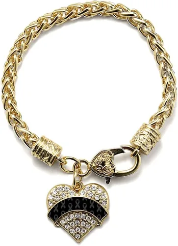 Vista 251 de Inspired Silver - Pulsera de plata con dije de corazón pavé con circonitas cúbicas