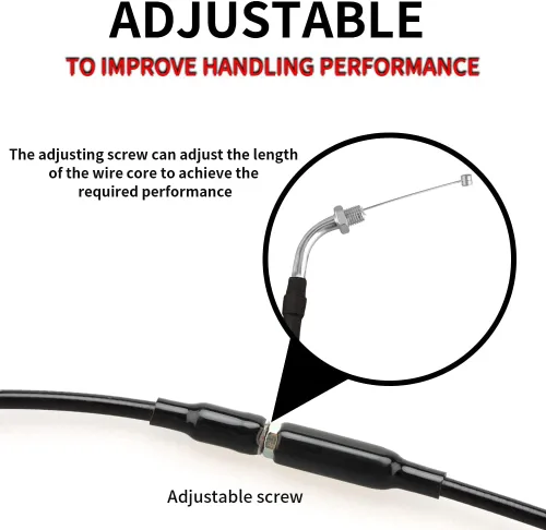 Vista 3 de NIBBI - Cable de acelerador de 71 pulgadas, mini cable de acelerador de Negro