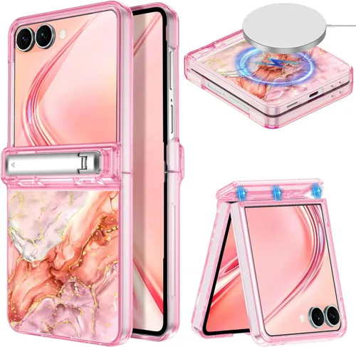 Vista 35 de Hekodonk Funda para Galaxy Z Flip 7, compatible con MagSafe, protector de pantalla integrado, protección de bisagra, magnética, delgada, a prueba