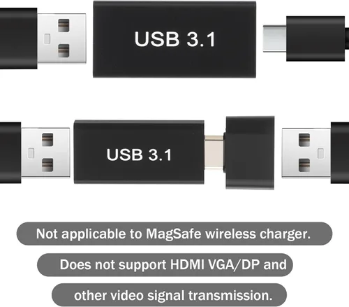 Vista 2 de 5 adaptadores USB C a USB A y 2 adaptadores OTG, USB C hembra a USB A hembra, convertidor de 10 Gbps USB 3.1 a C, conector de extensión USB