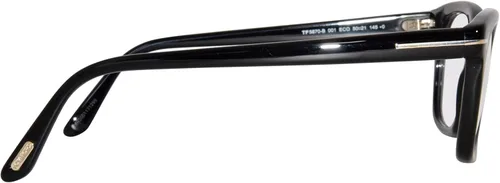 Vista 3 de Tom Ford TF5870-B 001 Gafas de los hombres Brillante Negro Llena Llena Forma Cuadrada 1.969 in, Negro brillante, logotipo "T", lentes de bloque