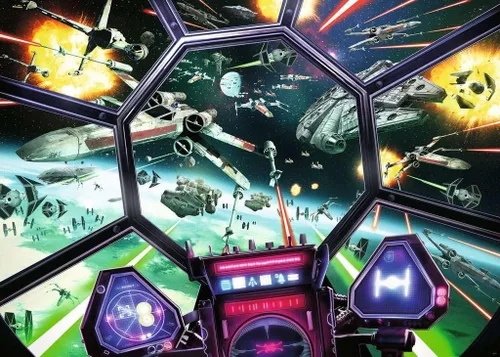 Vista 2 de Ravensburger Star Wars: TIE Fighter Cockpit - Rompecabezas de 1000 piezas Diseño único Tecnología Softclick Regalo ideal para entusiastas