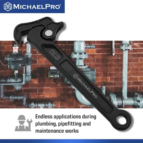 Vista 6 de [Usado] MichaelPro Llave de tubo autoajustable, Llave de tubería multifunción ajustable de 8 pulgadas, llave de plomería con diámetro de sujeción