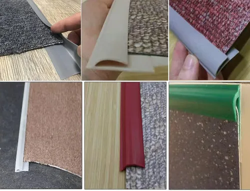 Vista 2 de MBROS Tira larga del ajuste del borde de la alfombra del piso, alfombra de la puerta a la tira del umbral de la tira del umbral de la alfombra que