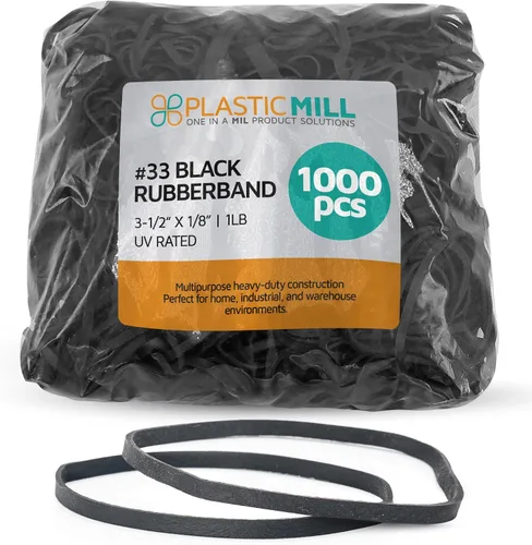 Vista 15 de PlasticMill – Bandas de goma tamaño #33, rombos púrpura