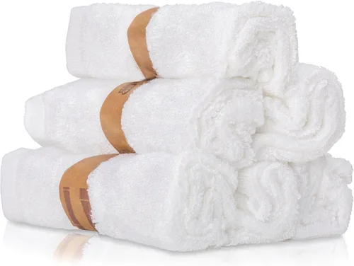 Vista 3 de Toallas de baño prémium para bebé (paquete de 6, 10 x 10 pulgadas), toallas 100% súper suaves, toallitas reutilizables, excelente juego de regalo