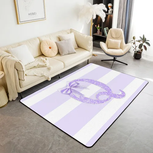 Vista 36 de Erosebridal Blue Bow Living Room Rugs Kawaii Bow Knot Decorative Carpet for Kids Girls Teens Women Girly Princess Bows Area Rug 3X5 Cute Ribbon