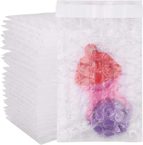 Vista 8 de 100 piezas de pequeñas bolsas de burbujas autosellables de 2" x 3.15" Bolsas de burbujas mini autosellables, bolsas de acolchado, bolsas de doble
