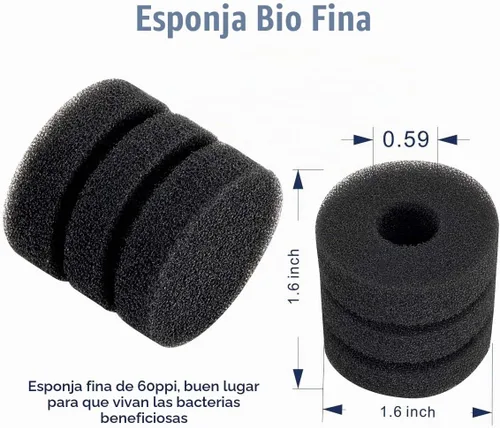 Vista 4 de hygger Super Mini Acuario Solo Filtro de Esponja para Peces Pequeñas 0.5-5 Galones