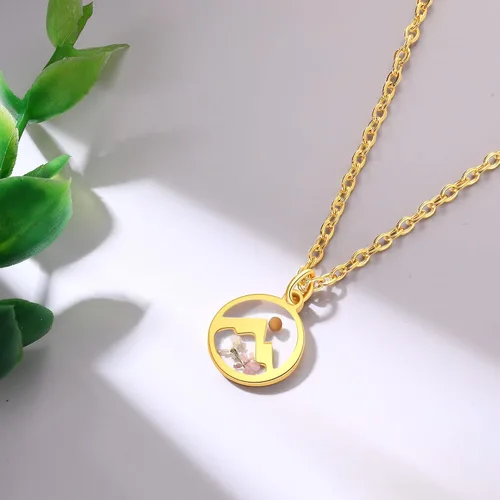 Vista 46 de Forget-Me-Not and Queen Anne's Lace Pressed Wildflower Necklace Birth Month Real Flower Necklace Gold/Silver Pressed Flower Jewelry