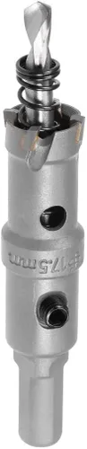 Vista 28 de Sierra de agujero TCT de 0.551 in, 9/16 pulgadas de diámetro de corte de carburo de tungsteno, abridor de agujeros con punta de carburo
