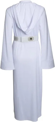 Vista 4 de Disfraz de estrella larga con capucha para mujer, vestido de princesa con cinturón para Halloween