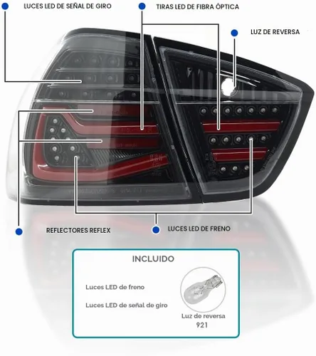 Vista 3 de SPEC-D TUNING Luces traseras LED color negro azabache compatibles con BMW E90 Serie 3 4DR Sedán 2005-2008, conjunto de par izquierdo + derecho