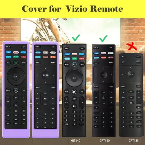 Vista 6 de Paquete de 2 fundas para control remoto Vizio, compatible con Vizio Remote Case XRT136 / XRT140 D Series Universal Smart TV Control Reemplazo Funda