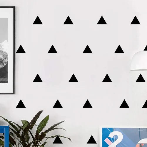 Vista 6 de 245 calcomanías de vinilo con forma de triángulo, removibles y encantadoras imágenes triangulares, mural para dormitorio, sala de juegos, sala