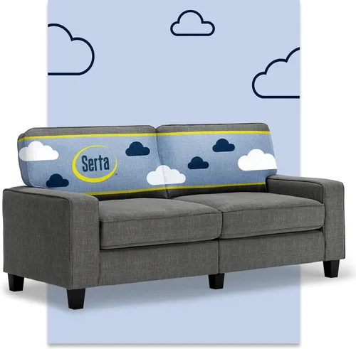 Vista 34 de Serta Palisades Sofás Tapizados para Sala, Sofá de Diseño Moderno, Tela, Beige